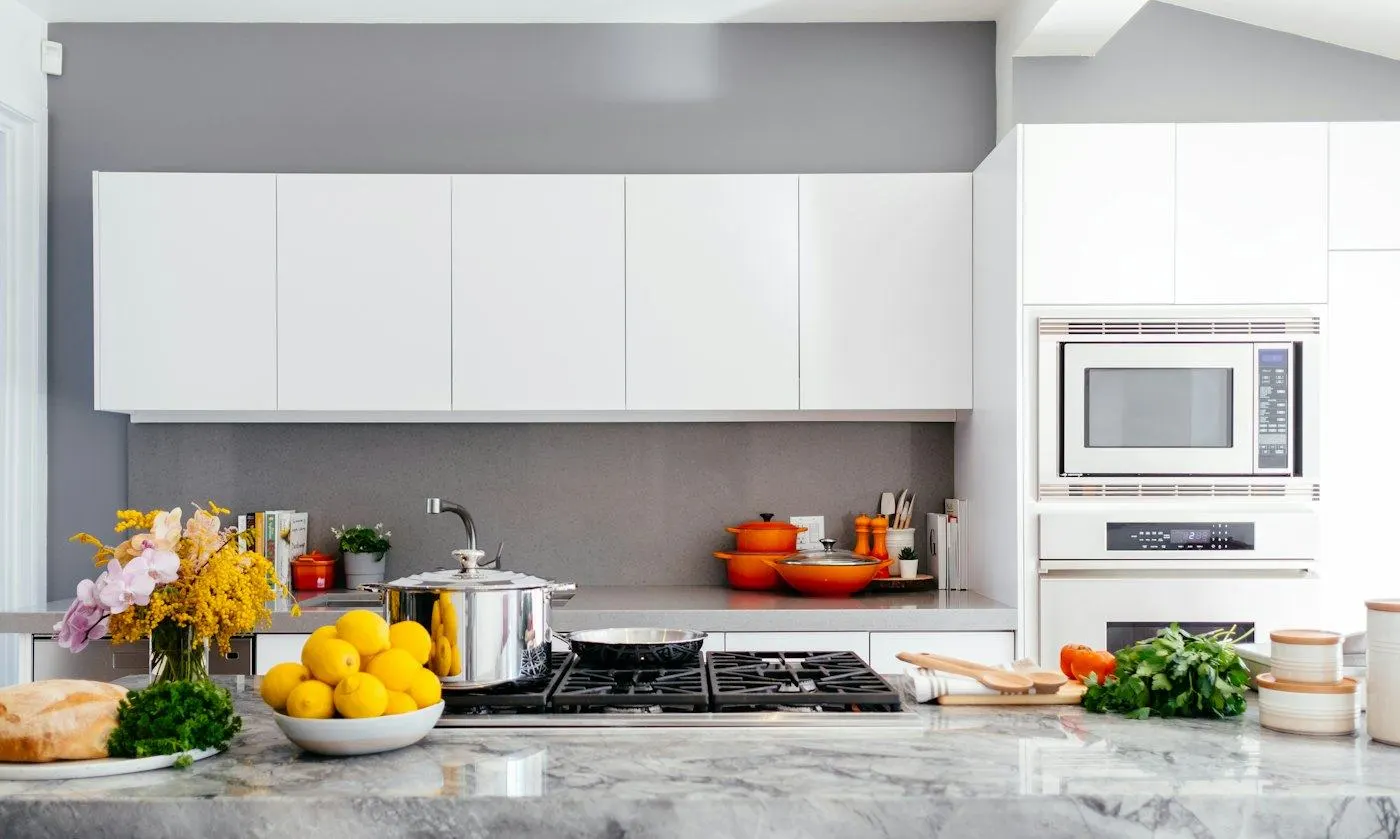 L-shaped modular kitchen